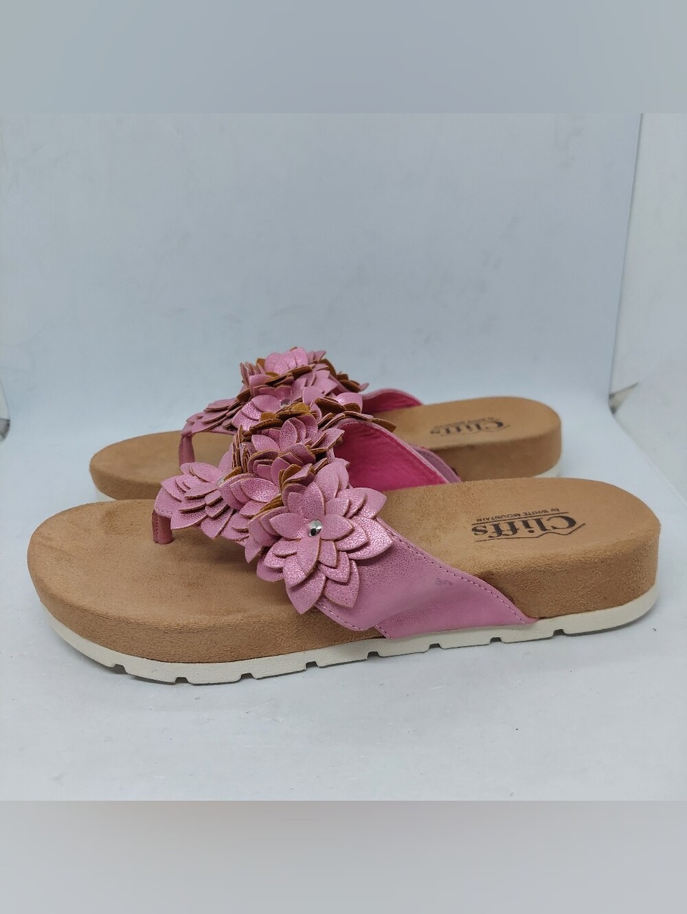 Cliffs By White Mountain Terris Sandals Pink Womens Size 6 Lightweight Casual